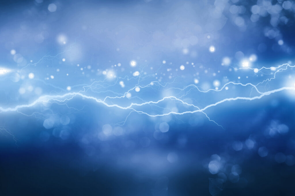 電気が流れるイメージ